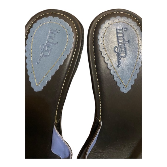 Clarks Indigo leather kitten heel sandal. Sz 8 - Picture 11 of 16